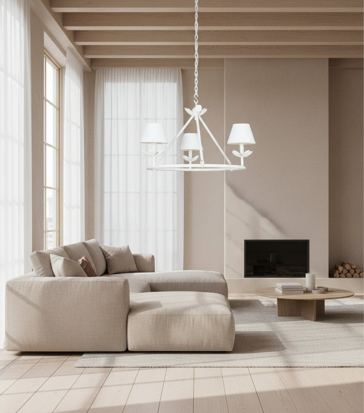 Montferrat Leaf Chandelier 3 Light