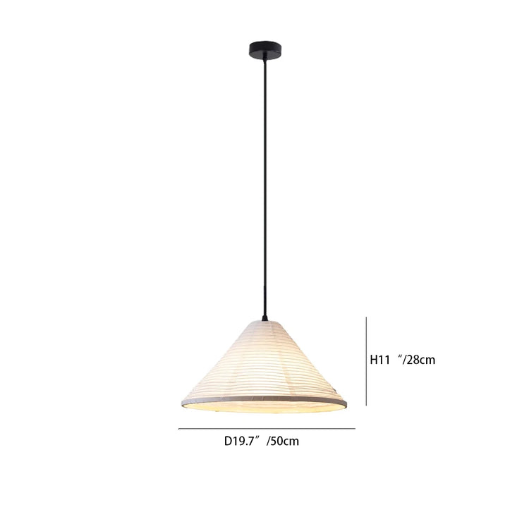 Washi Paper Pyramid Pendant Lamp