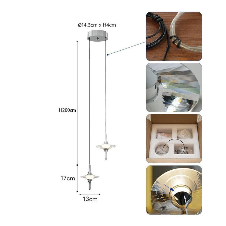 LLOYD Umbrella Original Design Crystal Diffuser LED Pendant Light