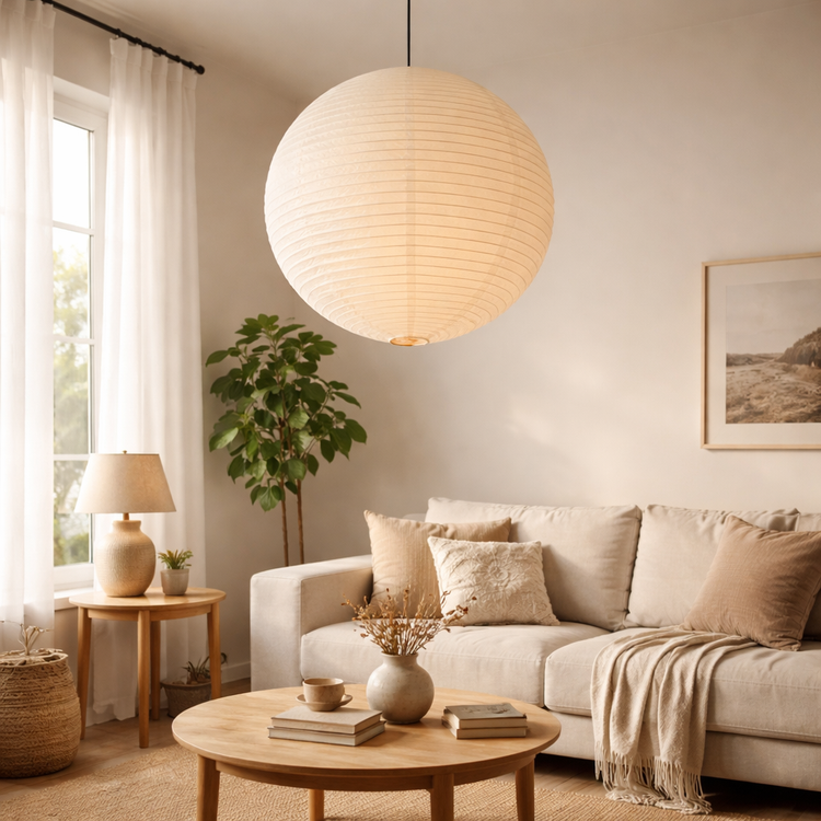 Akari 45A Washi Paper Round Series Pendant Lamp
