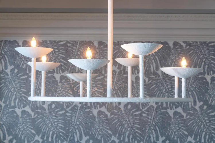Circle of 8 Cups Plaster Chandelier