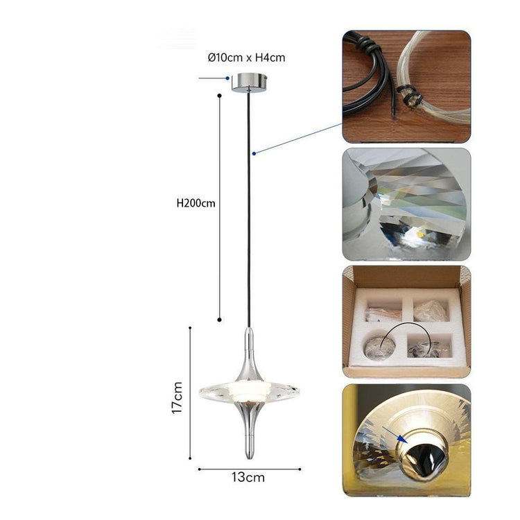 LLOYD Umbrella Original Design Crystal Diffuser LED Pendant Light