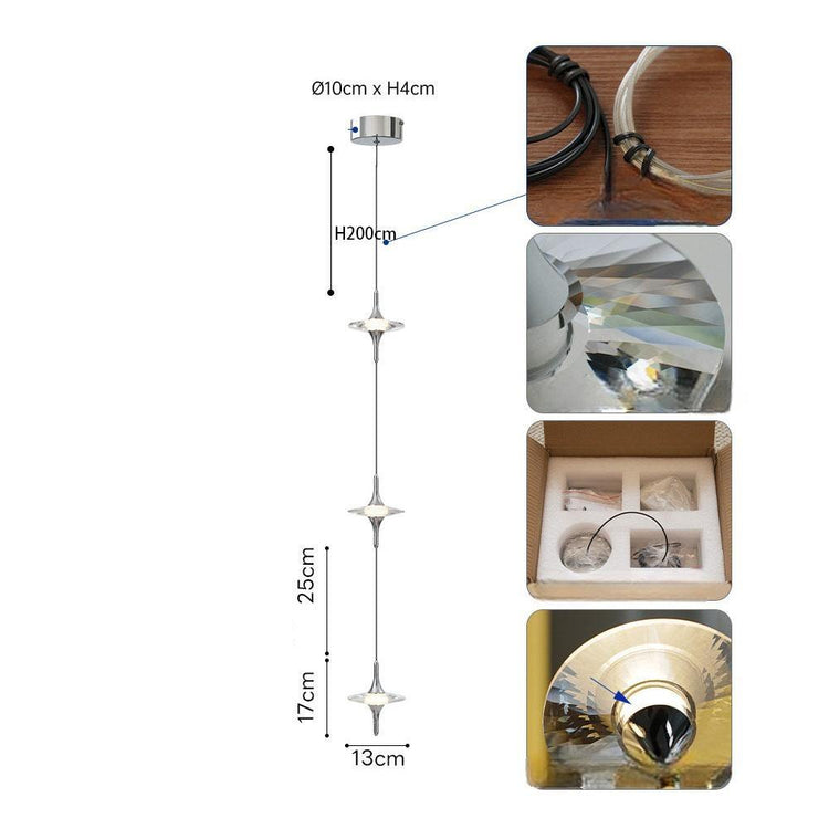 LLOYD Umbrella Original Design Crystal Diffuser LED Pendant Light