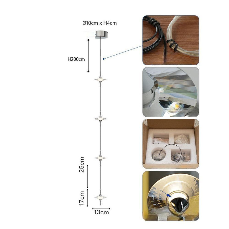 LLOYD Umbrella Original Design Crystal Diffuser LED Pendant Light