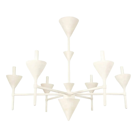 Custom Plaster Gaston Six-Arm Chandelier/ Fixture