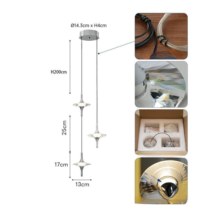 LLOYD Umbrella Original Design Crystal Diffuser LED Pendant Light