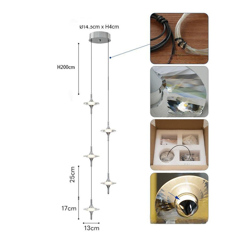 LLOYD Umbrella Original Design Crystal Diffuser LED Pendant Light