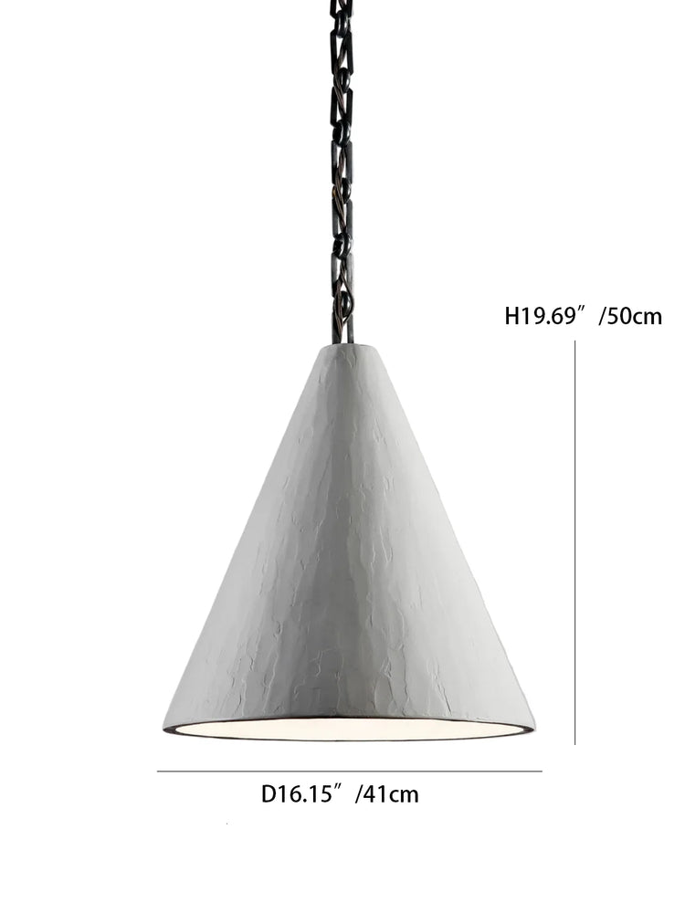 PLASTER CONE HANGING LIGHT