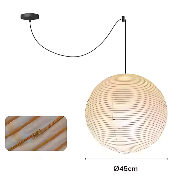 Akari 45A Washi Paper Round Series Pendant Lamp