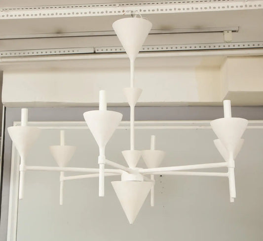 Custom Plaster Gaston Six-Arm Chandelier/ Fixture