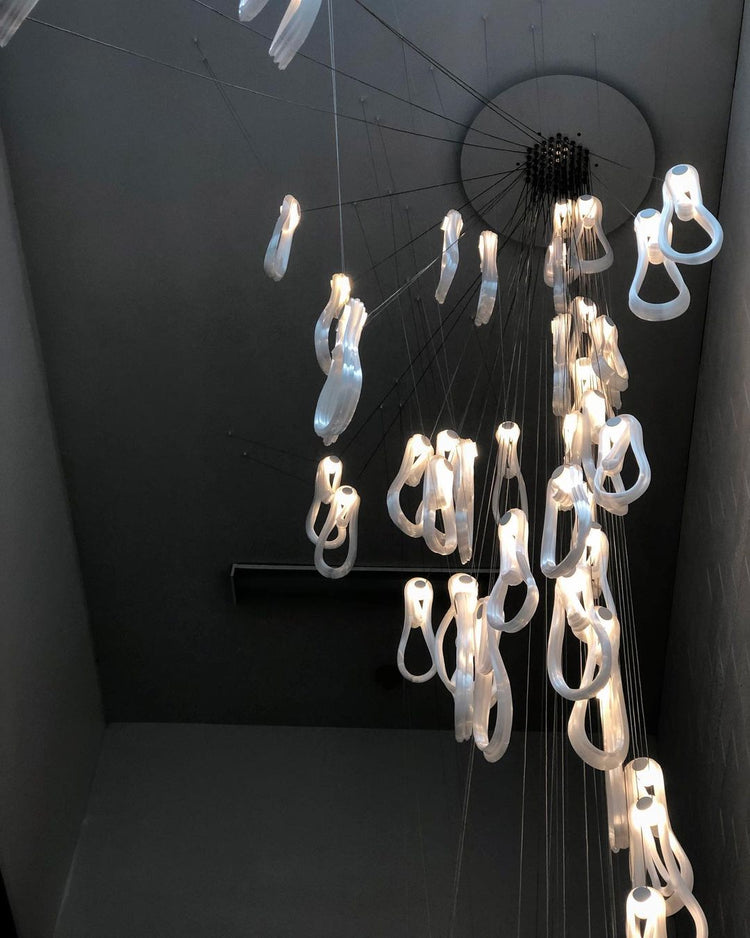 Folding Microfilaments Pendants light