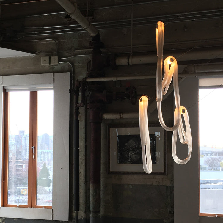 Folding Microfilaments Pendants light