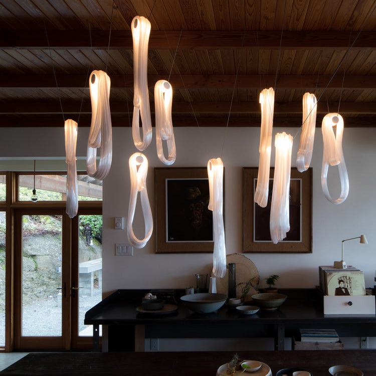 Folding Microfilaments Pendants light