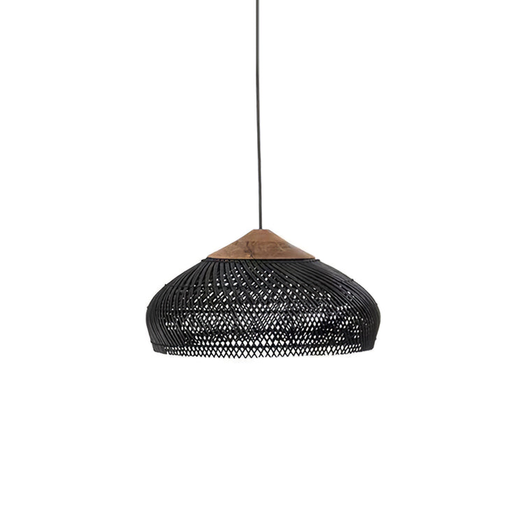 Braided Rattan Swag Pendant Lamp