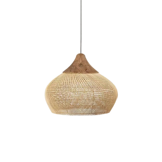Braided Rattan Pendant Lamp