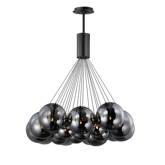 20 Light Multi Light Pendant. Black