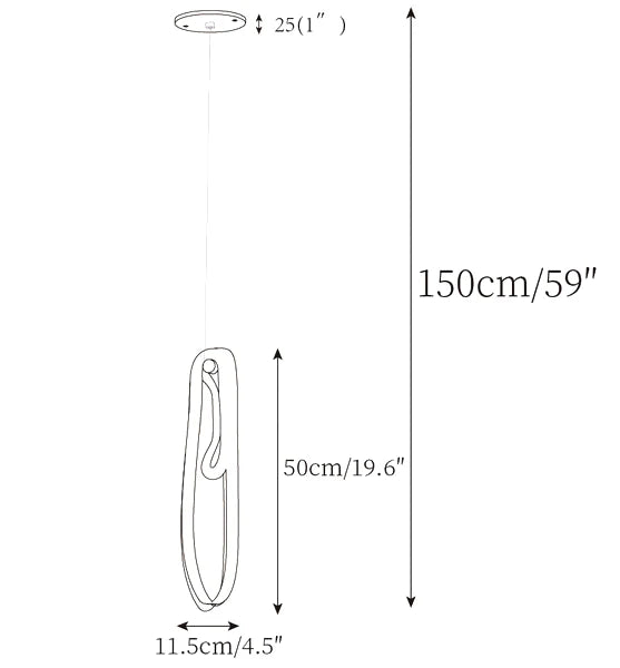 Folding Microfilaments Pendants light