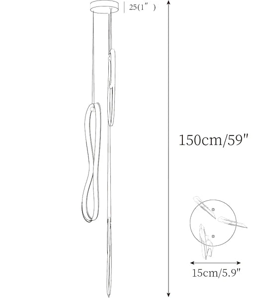 Folding Microfilaments Pendants light