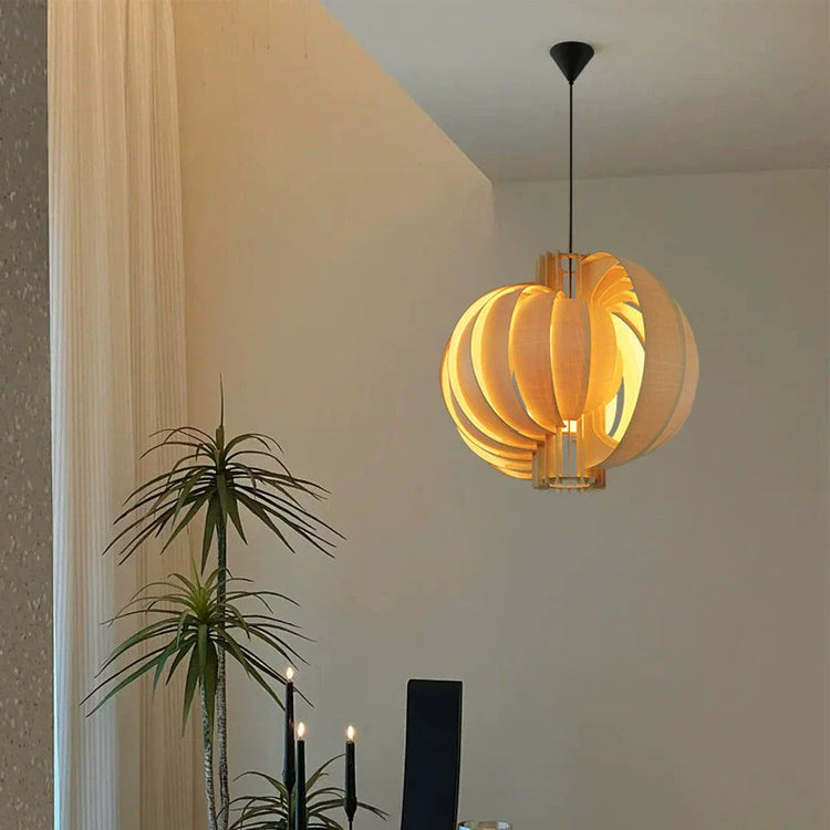 Harajuku Wooden Lantern Pendant Lamp