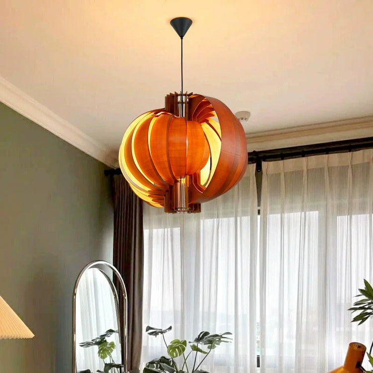 Harajuku Wooden Lantern Pendant Lamp