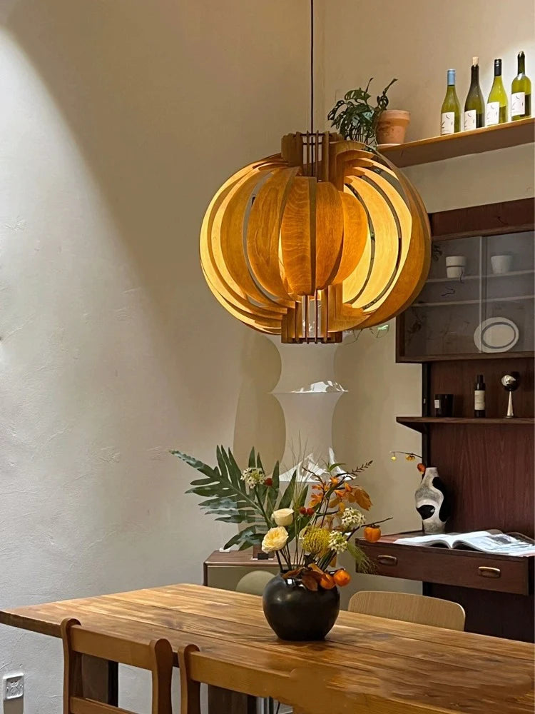 Harajuku Wooden Lantern Pendant Lamp