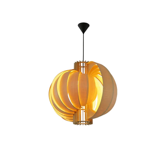 Harajuku Wooden Lantern Pendant Lamp