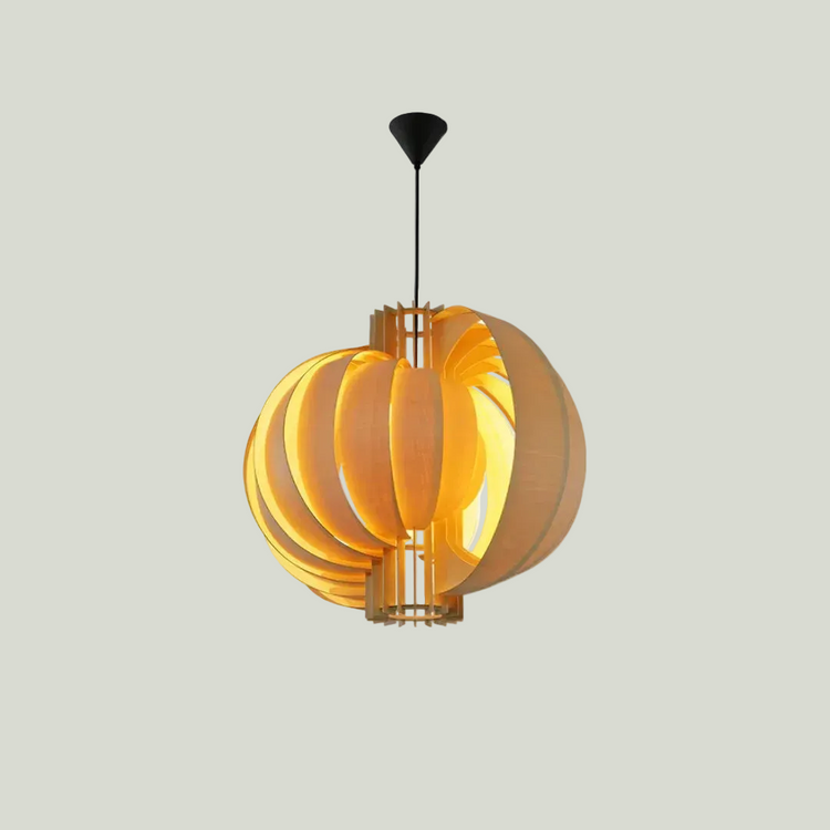 Harajuku Wooden Lantern Pendant Lamp