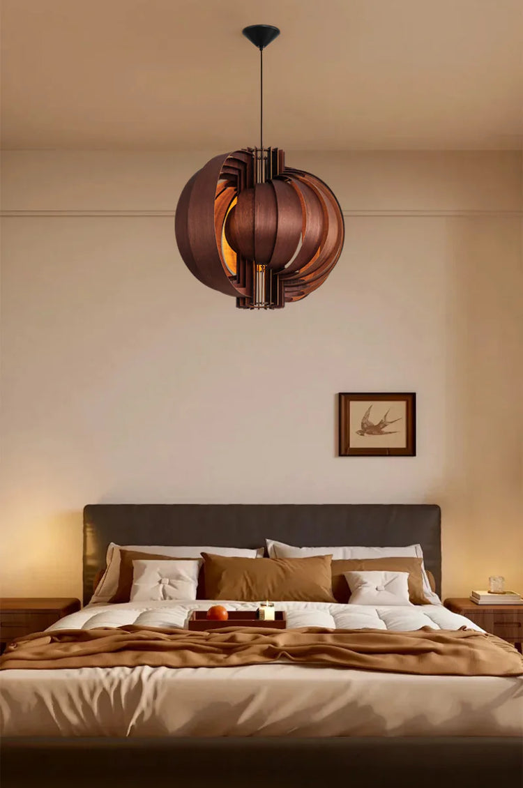 Harajuku Wooden Lantern Pendant Lamp