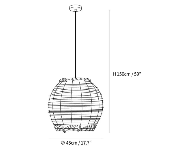 Hues Wicker Pendant Lamp