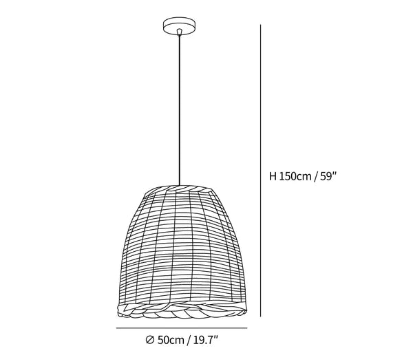 Hues Wicker Pendant Lamp