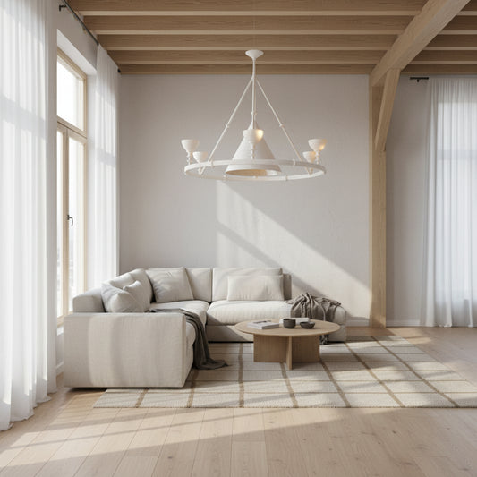 Olympia Chandelier - White Plaster