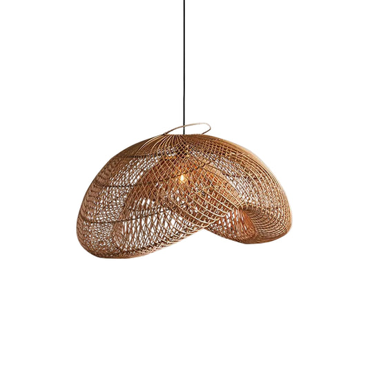 Rattan Wave Pendant Light