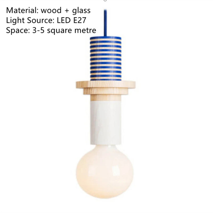 Multicolor  Art Solid Wood Decorative Handglamp