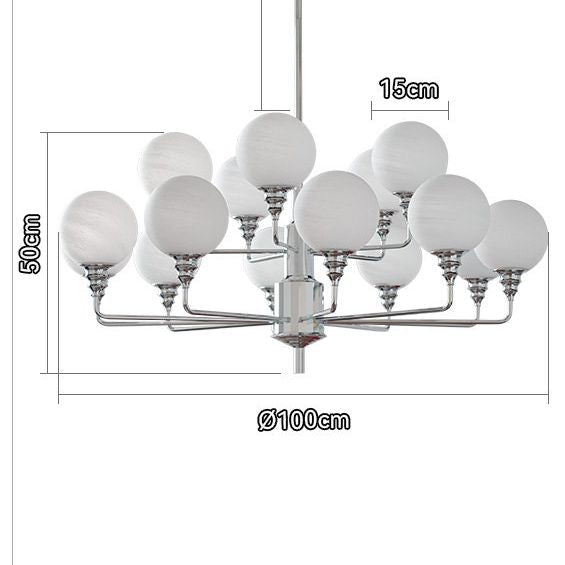 Bauhaus Original: Space Age Geometric Chandelier with Art Deco Tiered Detailing