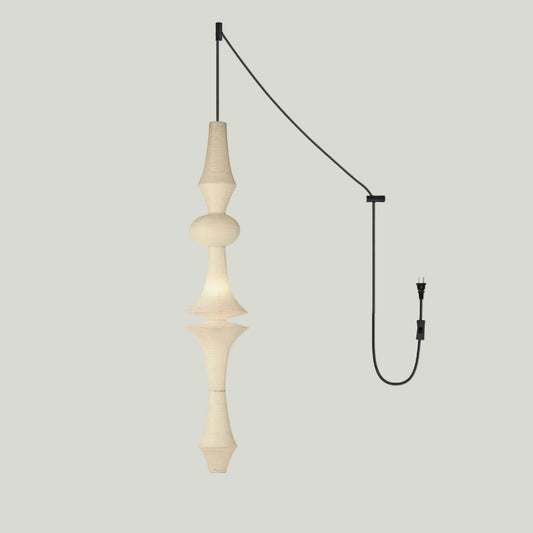 Washi Paper E Pendant Swag Light
