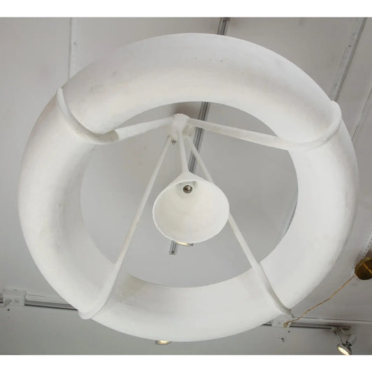 Bespoke Sculptural Plaster Light Fixture in the Jean-Michel Frank Manner