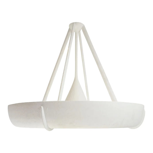 Bespoke Sculptural Plaster Light Fixture in the Jean-Michel Frank Manner