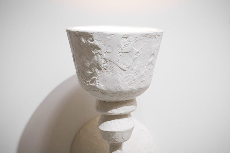 paire d’appliques en plâtre moderne dans le style de jean michel frank et diego giacometti