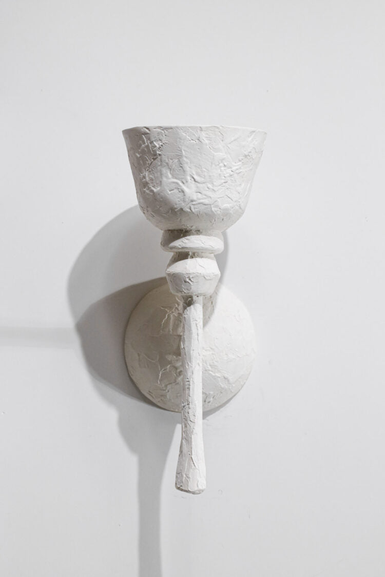 paire d’appliques en plâtre moderne dans le style de jean michel frank et diego giacometti